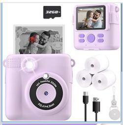 ESOXOFFORE Instant Print Camera for Kids, Christmas Birthday Gifts for Girls Boys Age 3-12,Kids Digital Cameras for Toddler, Portable Toy for 3 4 5 6