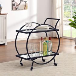 Black Bar Liquor Cart 