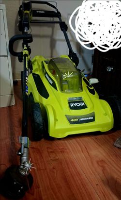 Ryobi 40V Brushless yard tool set ( lawn mower and weedeater) W/batteries