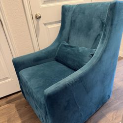 Pottery Barn Velvet Arm Chair Glider 