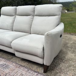 *FREE DELIVERY* Living Spaces Cream Electric Recliner 