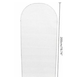 6.56Ft Metal Arch, 78.74" Wedding Arch Stand with Mesh, White  Mesh Arch Background Display Stand for Wedding Garden Bridal Prom Party Events Frame Ou