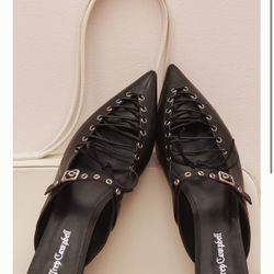 JEFFREY CAMPBELL JASKIER CORSET-DETAIL FLATS