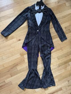 Girls Size 10-12 L The Nightmare Before Christmas Jack Costume