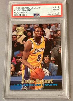 Kobe Bryant 1996-97 Topps Stadium Club rookies R12 PSA 9 Mint sports card