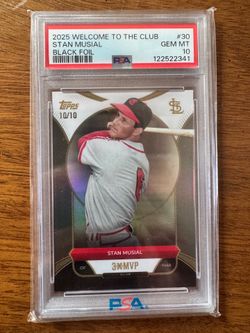 2025 Welcome to the Club Stan Musial #30 Black Foil PSA 10