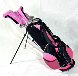 Ladies Women’s Aspire 460i Pink Golf Club Set w/ Bag Hybrids Driver Irons & Tour Edge Putter