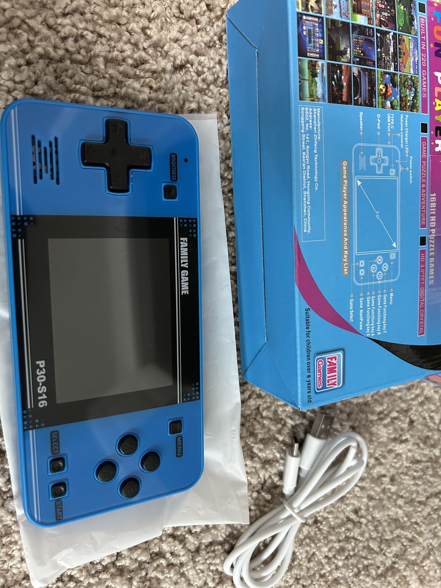 Handheld Game for Kids -Preloaded 220 Retro Video Games