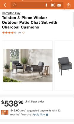 Outdoor 3 Piece Chat Set NEW
