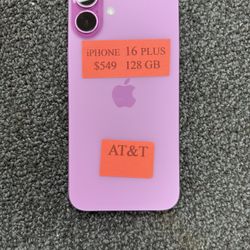 iPhone 16 Plus 128gb Like New Att Only 