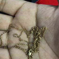 14k Gold Petite Box Chain Necklace