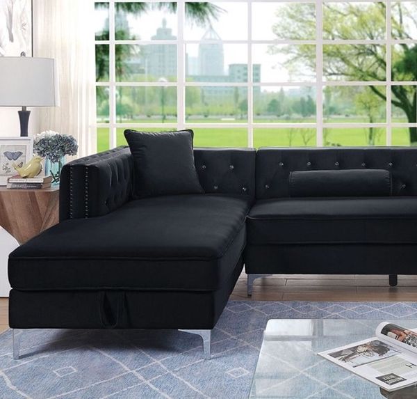 Black Glam Sectional (PRE-ORDER)