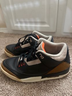 Air Jordan 3 Black Orange Sneakers