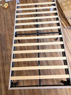 Twin Bed Frame with Tufted Headboard & Mattress | $100 OBO