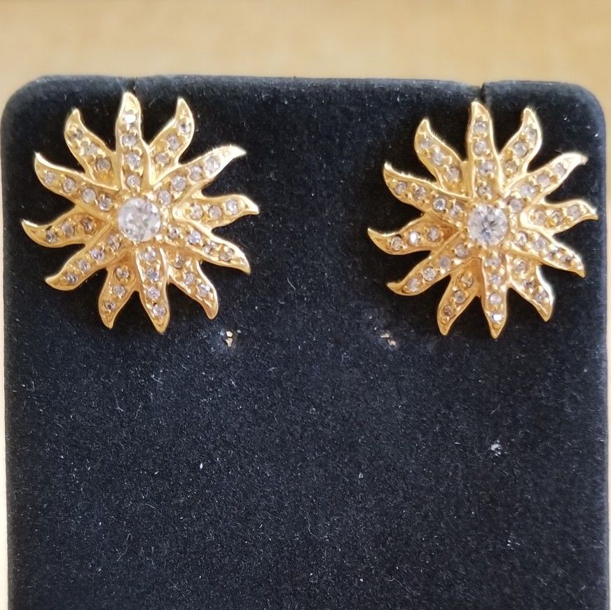 Gold Plated Sterling Silver Earrings