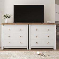 Set Of 2, Farmhouse 3 Drawer Dresser for Bedroom, Tall Modern Chest of Drawers, Wood Oak Storage Chest for Bedroom