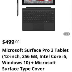 Microsoft Surface Pro 3 Over 1 TB of Storage 4gb Ram