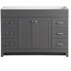 Home Decorators Collection Thornbriar 48 in. W x 21 in. D Bathroom Vanity Cabinet in Cement