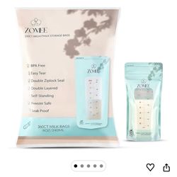 Zomee 360 CT Breast Milk Storage Bags brand new X3 Bags Of 360