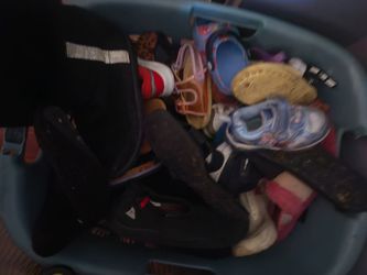 Box of kids shoes