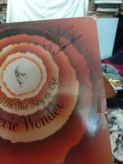Stevie Wonder autographed record