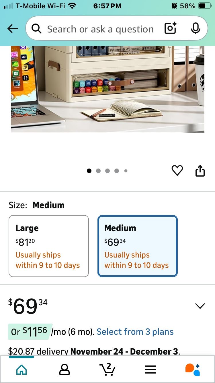 Compact Plastic Countertop Storage Box for Home(Medium)