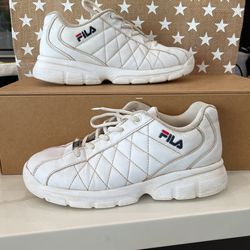 White Fila Snickers Shoes Womens US Size 8