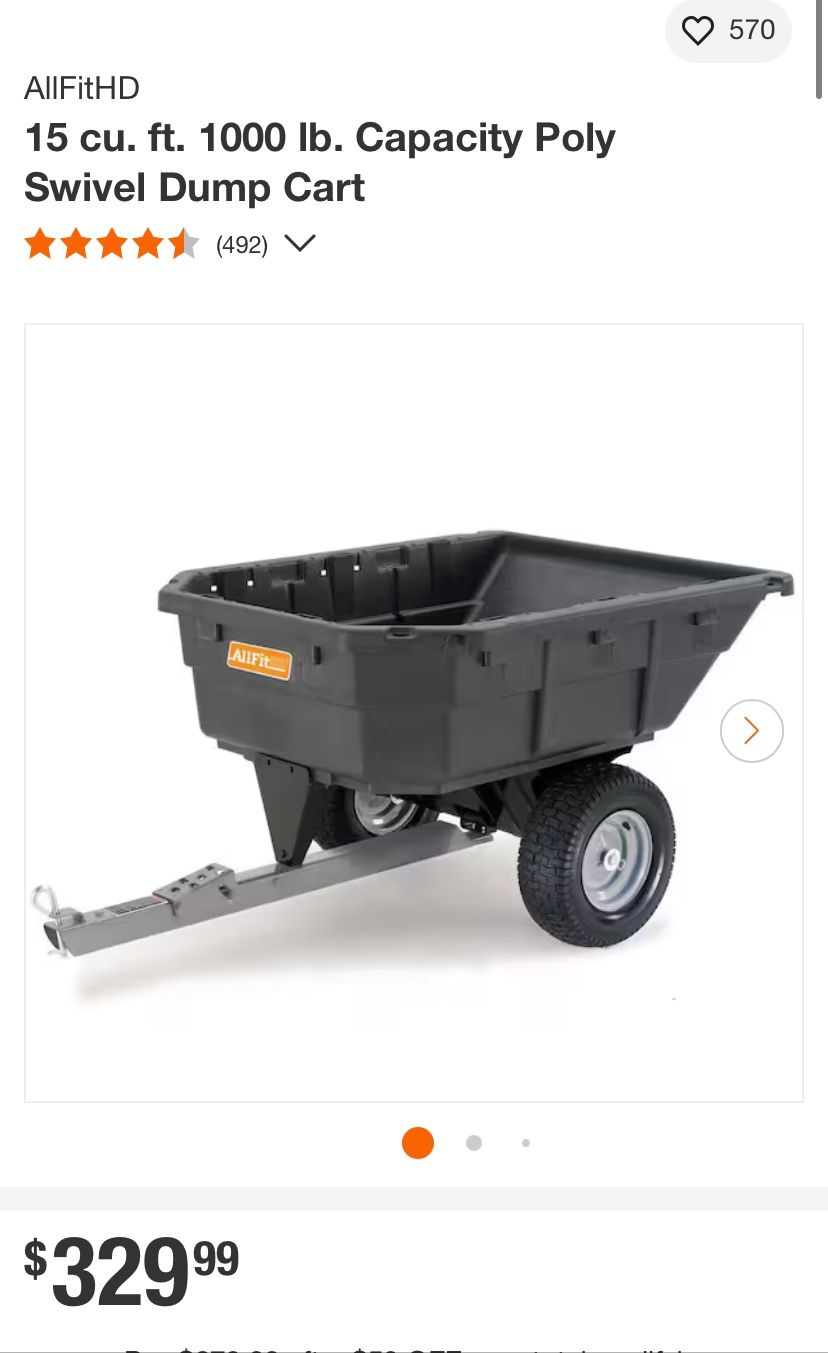 Heavy Duty Pull Behind Dump Cart