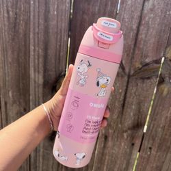 24 Oz pink Owala Snoopy 