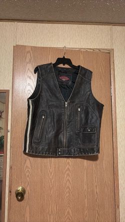 Brown/Black Leather Vest