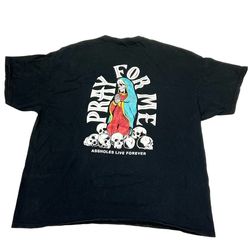 As*holes Live Forever Pray For Me T Shirt Mens XXL Black Grim Reaper Skulls Tee