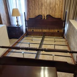 Vintage Ethan Allen King Size Bed Frame