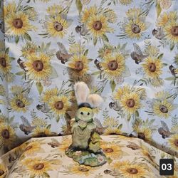 Vintage Easter Bunny & Chick Sack Race Figurine