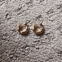 gold plated earrings hoops