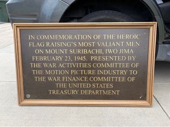 Iwo Jima War Memorial Plaque