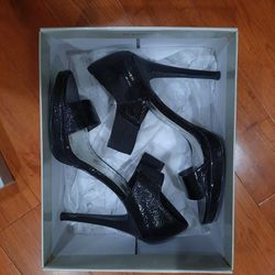BCBG Open Toe Black Pumps Pick Up Only