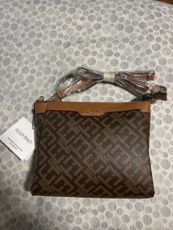 Ellen Tracy Signature Crossbody Cognac Chocolate NWT Brown Gold Chain small