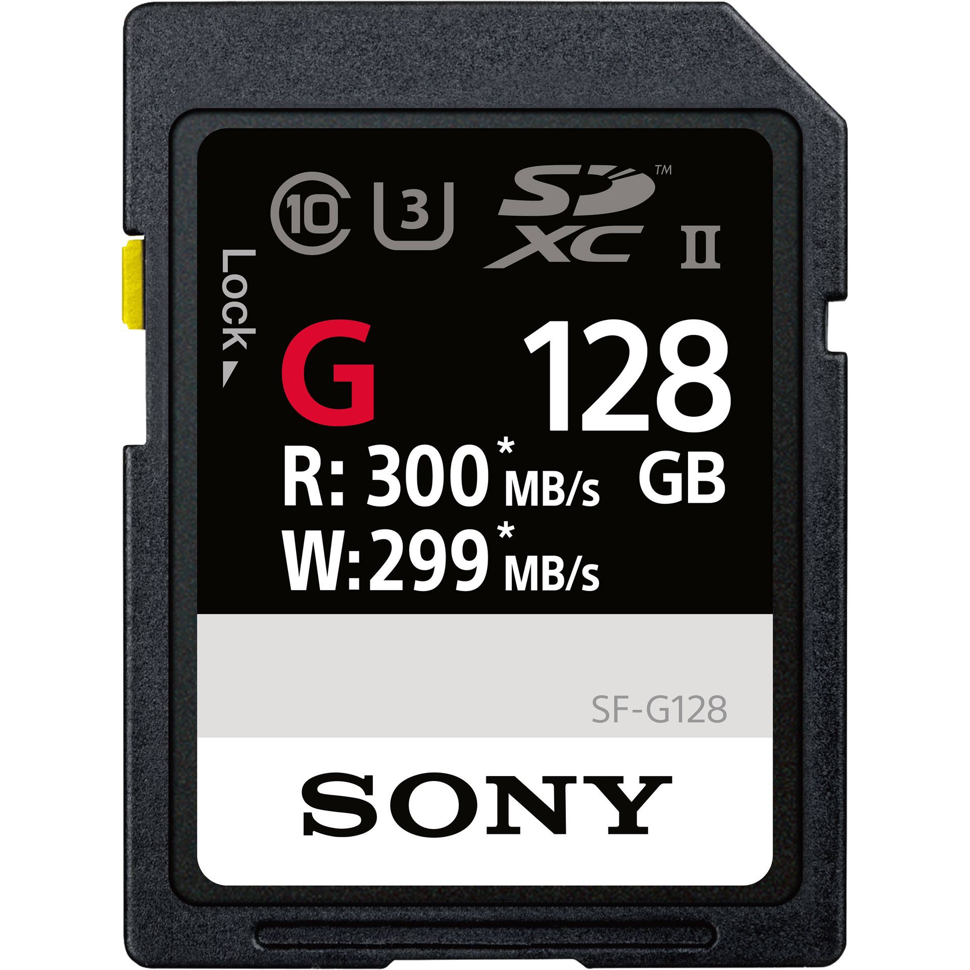 New Sony SF-G128/T1 High Performance 128GB SDXC UHS-II Class 10 U3 Memory Card with Blazing Fast Read Speed Up to 300MB/S & Write Speeds Up to 299MB/S