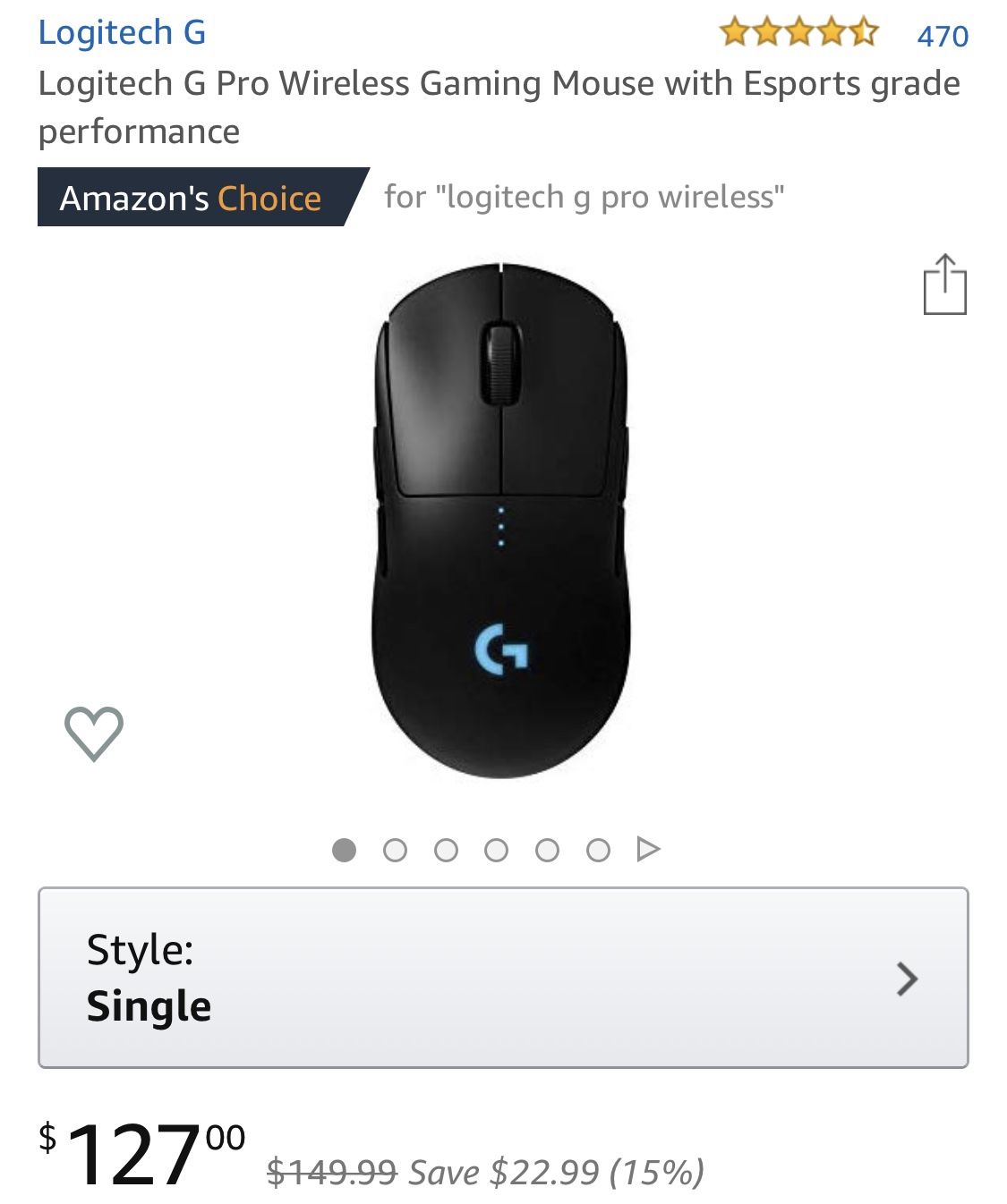 Logitech G Pro Wireless Gaming Mouse