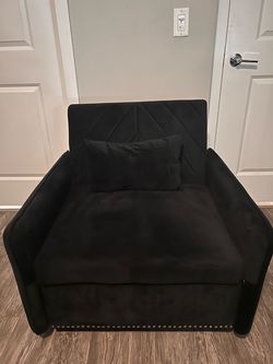 Black Upholstered Accent Chair