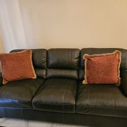 Leather couch 