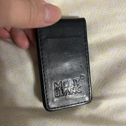 MontBlanc Leather Money Clip, Like New 