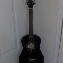 Used Dean Playmate JT 3/4 Size Acoustic Guitar Classic Black 