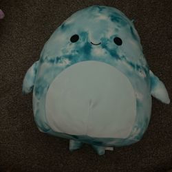 Blue Tye-dye Shark Squishmallow 