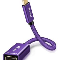 Adaptador USB C a HDMI, 4K a 60Hz USB-C macho a HDMI hembra (compatible con Thunderbolt 3) para MacBook 2016/2017/2018/2020, MacBook Air, iPad, Micros