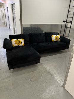 Velvet sectional sofa