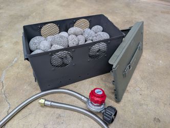 Ammo Can Fire Pit with Lava Rocks