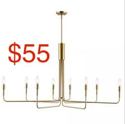 Light Society Bella 8-Light Brushed Brass Chandelier