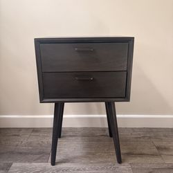 2 Mid Century Gray Nighstands