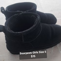 Bearpaw Size 5 Girls Boots